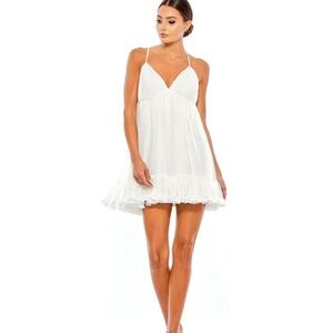 Mac Duggal White mini dress style 70194